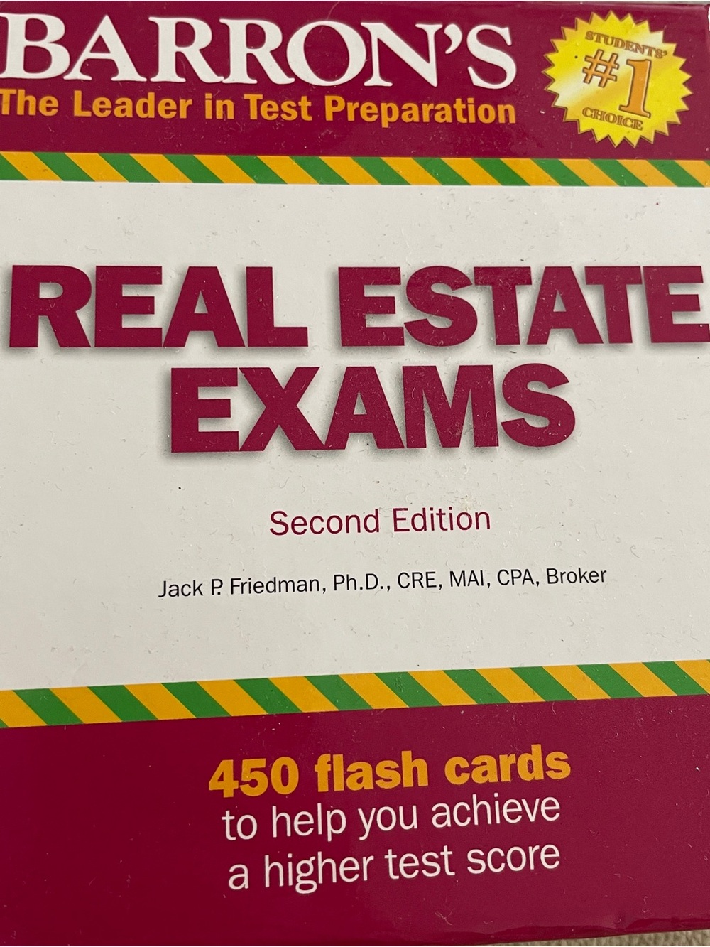 Real Estate Test Exam Flash Cards - New Condition